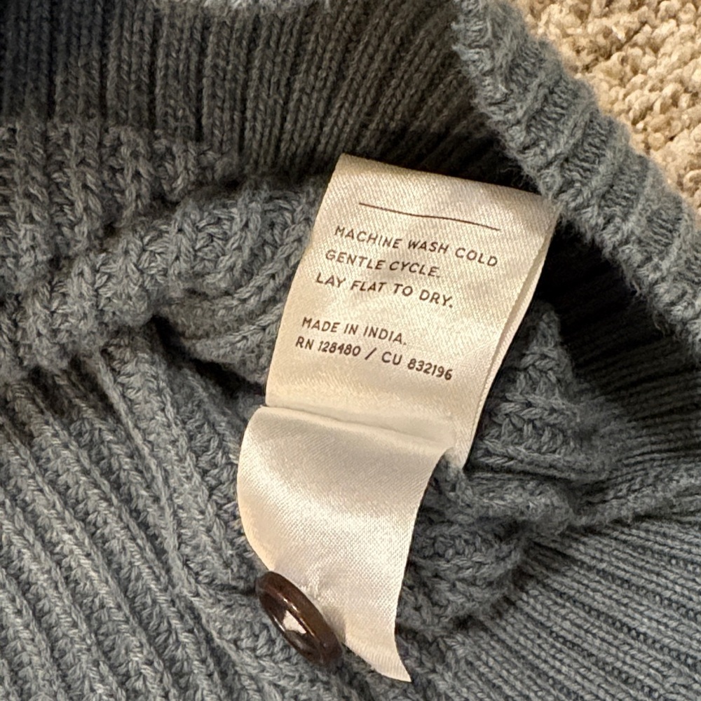 Pact Women's blue collar Sweater 100% organic cotton - Picture 6 of 15